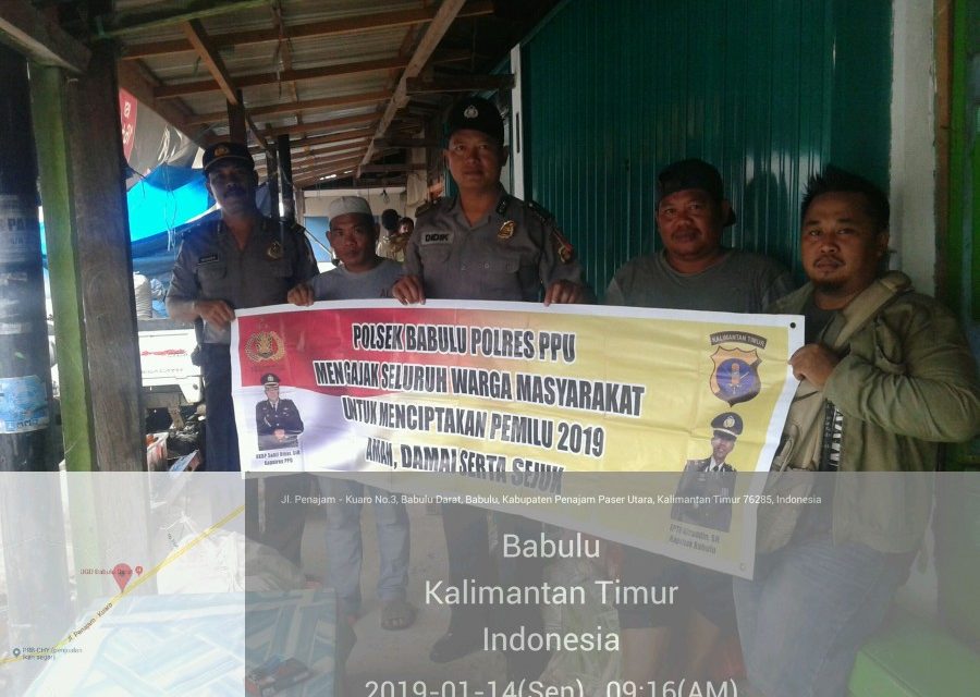 Polsek Babulu Polres PPU Mengajak Warga Desa Babulu Darat Rt.09 Untuk Sukseskan Pemilu 2019 20190114 091607AM map