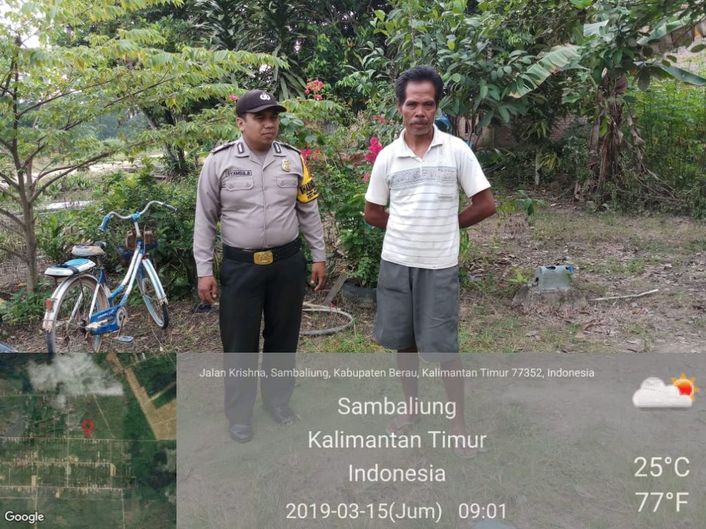 Bhabinkamtibmas Polsek Sambaliung Himbau Warga Kampung Gurimbang Cegah Karhutla A