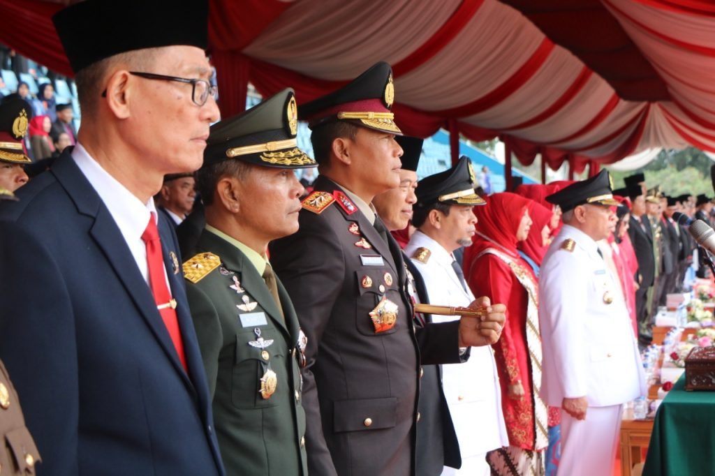 Kapolda Kaltim Hadiri Upacara HUT RI Ke 74 Di Gor Sempaja Samarinda WhatsApp Image 2019 08 17 at 11.41.50