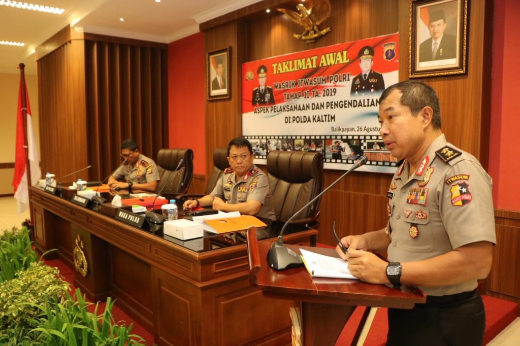 Taklimat Awal Wasrik Tahap II di Polda Kaltim, Wairwasum Polri : Berikan Data Optimal WhatsApp Image 2019 08 26 at 09.17.53