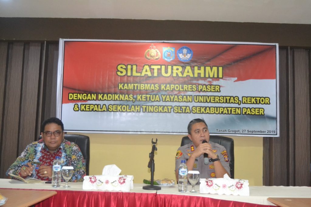 Sampaikan Pesan Kamtibmas, Kapolres Silaturahmi dengan Kadiknas, Rektor dan Kepala Sekolah se Kab. Paser WhatsApp Image 2019 09 27 at 13.46.01