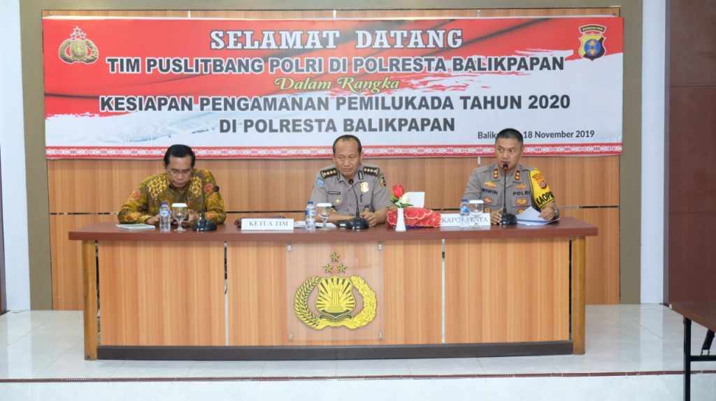 Kesiapan Pengamanan Pemilu Tahun 2020, Tim Puslitbang Polri Berkunjung ke Kaltim WhatsApp Image 2019 11 18 at 15.22.27