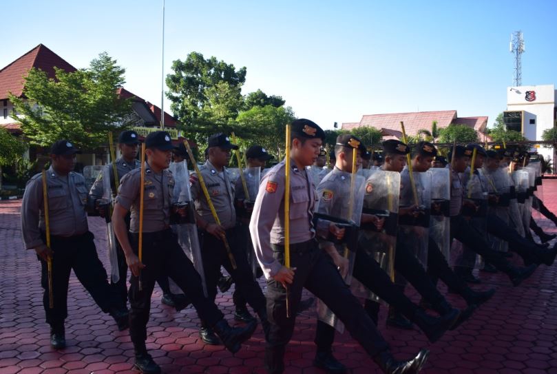 Tingkatkan Kemampuan Dalam Hadapi Pilkada 2020, Polres Kutim Gelar Latihan Dalmas 1 11