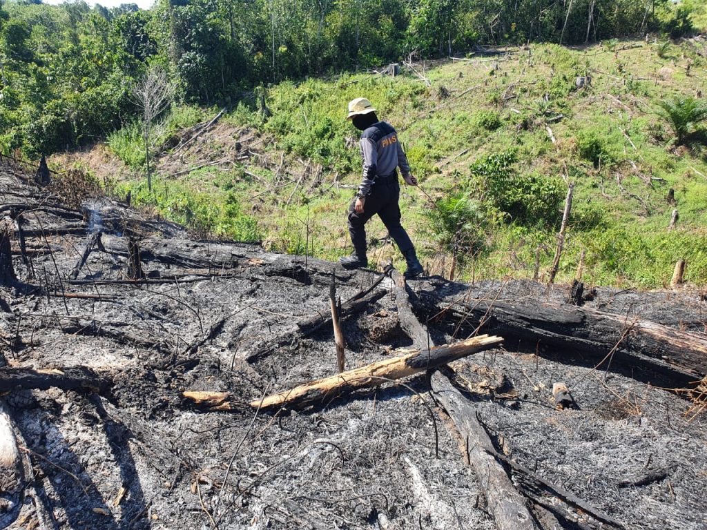 Polsek Muara Bengkal Bantu Padamkan Kebakaran Hutan dan Lahan 21