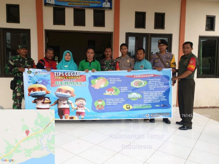 Sosialisasi Pencegahan Virus Corona Kepada Warga, Polsek Waru Gandeng Pihak Kesehatan dan Koramil IMG 20200320 WA0118 768x576 1