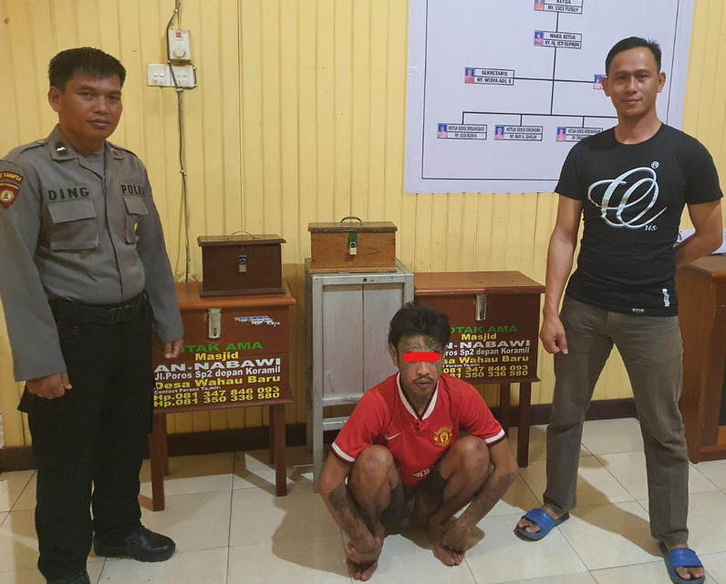 Polsek Muara Wahau Berhasil Amankan Pelaku Pencurian Kotak Amal 1 1