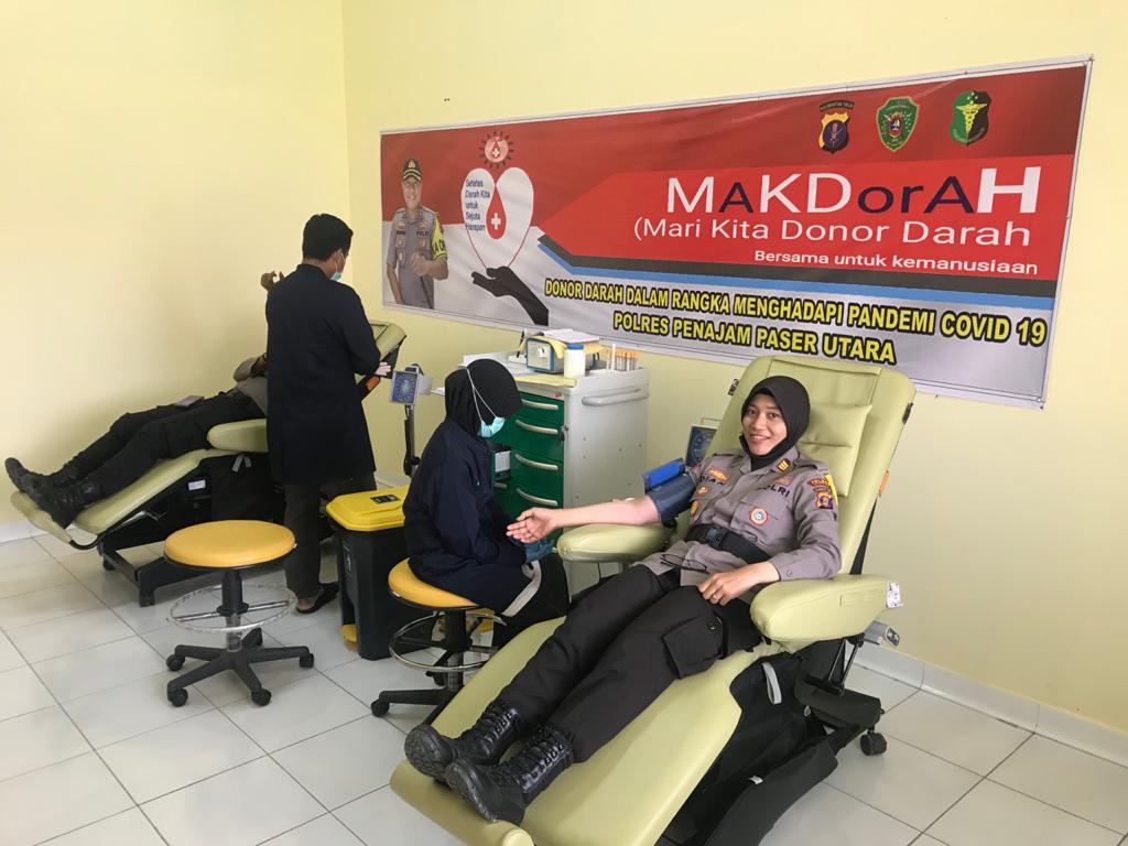 Ditengah Wabah Corona, Polres PPU Gelar Aksi Donor Darah 13 3