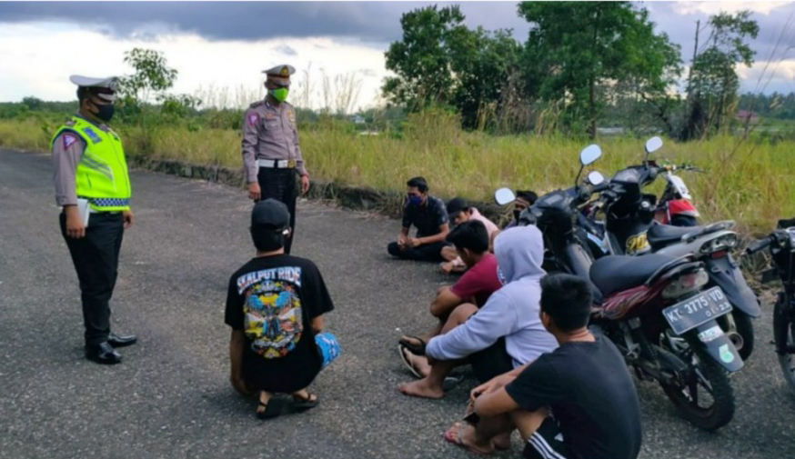 Antisipasi Balap Liar, Sat Lantas Polres PPU Amankan dan Himbau Sekumpulan Anak Muda 11 1