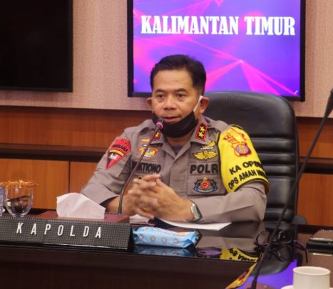 Kapolda Kaltim Pimpin Vicon Terkait Penanganan Daya Tampung Jumlah Tahanan Yang Ada di Polres Jajaran Capture