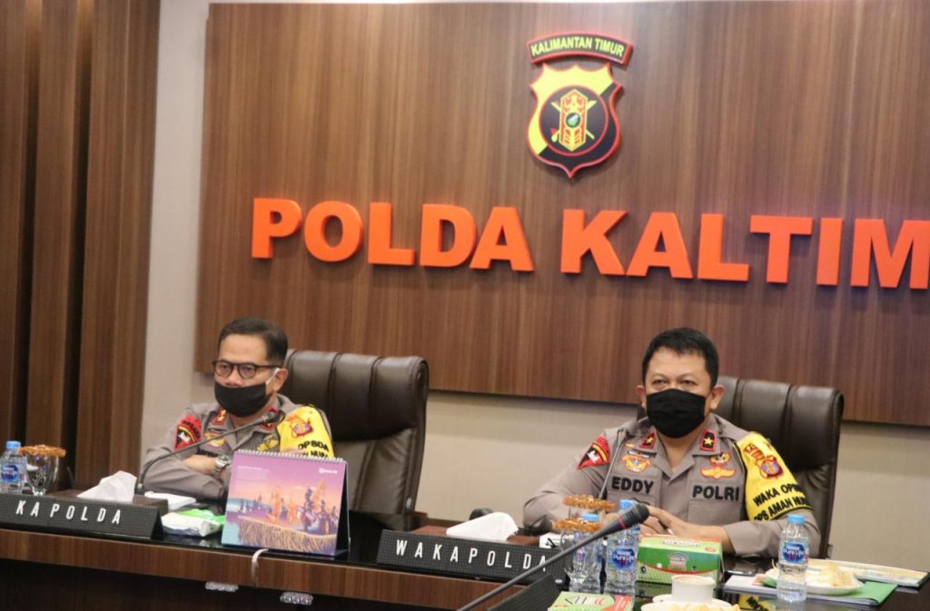 Bahas Peringatan Hari Bhayangkara ke-74, Polda Kaltim Laksanakan Vicon Bersama Wakapolri 15 1