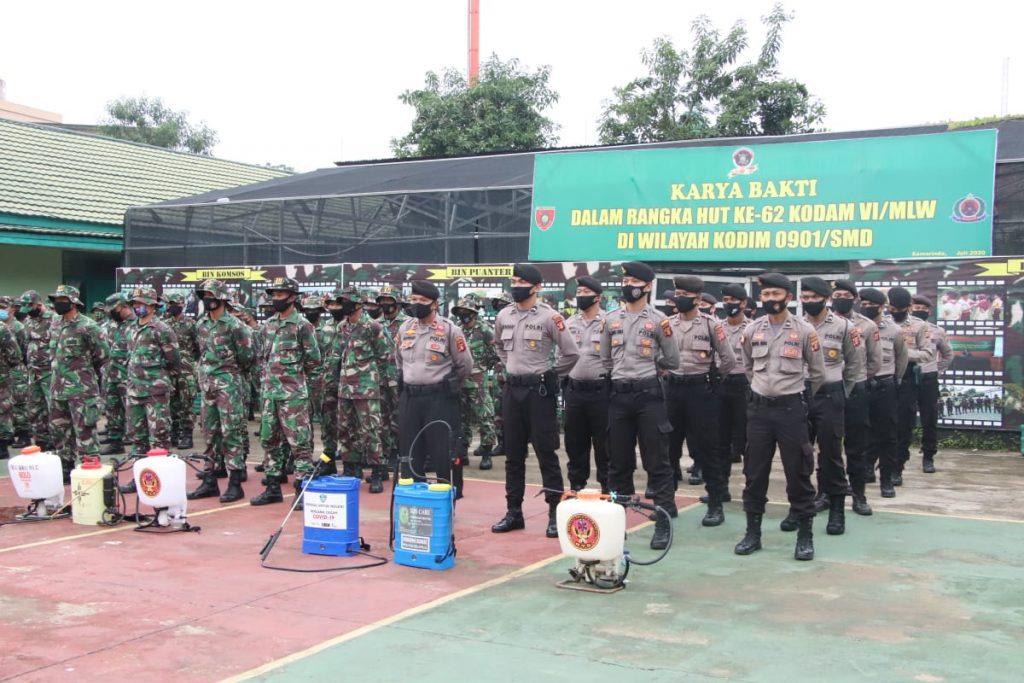 Soliditas TNI-Polri, Polresta Samarinda Laksanakan Karya Bhakti Jelang HUT Kodam VI/MLW ke-62 4 6