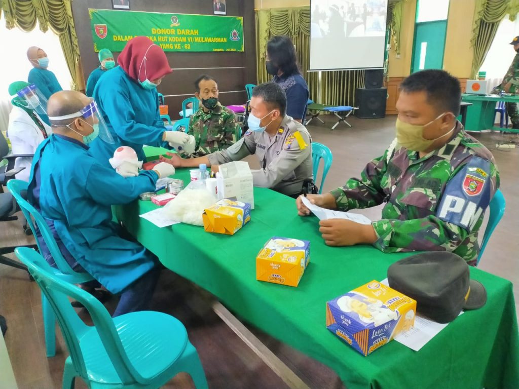 Sambut HUT Kodam VI/Mulawarman, Polres Kutim Ikut Serta Berdonor Darah WhatsApp Image 2020 07 09 at 10.39.26
