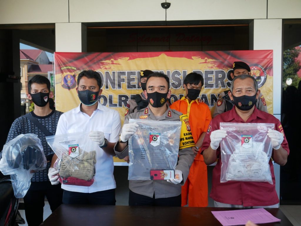 Berhasil Amankan Pelaku Pembunuhan Kurang Dari 24 Jam, Polres Bontang Gelar Konferensi Pers 5 3