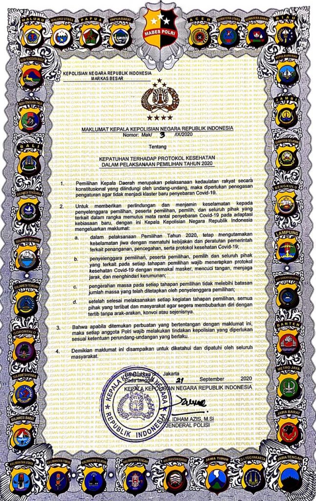 Kapolri Terbitkan Maklumat Kepatuhan Protokol Kesehatan Pilkada 2020 WhatsApp Image 2020 09 21 at 14.04.03