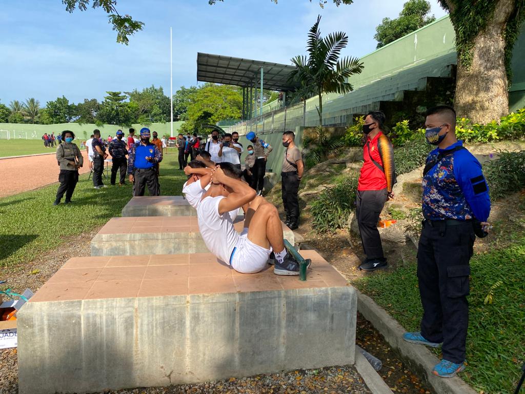 Penerimaan Polri T.A. 2020 di Polda Kaltim, 65 Casis Bakomsus dan Rekpro Jalani Uji Kesamaptaan Jasmani WhatsApp Image 2020 10 12 at 12.09.11 PM
