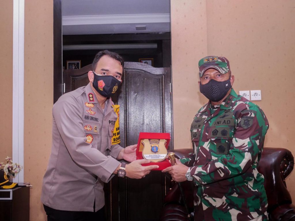 Kapolres Bontang Terima Kunjungan Silaturahmi Pangdam VI/Mulawarman btg
