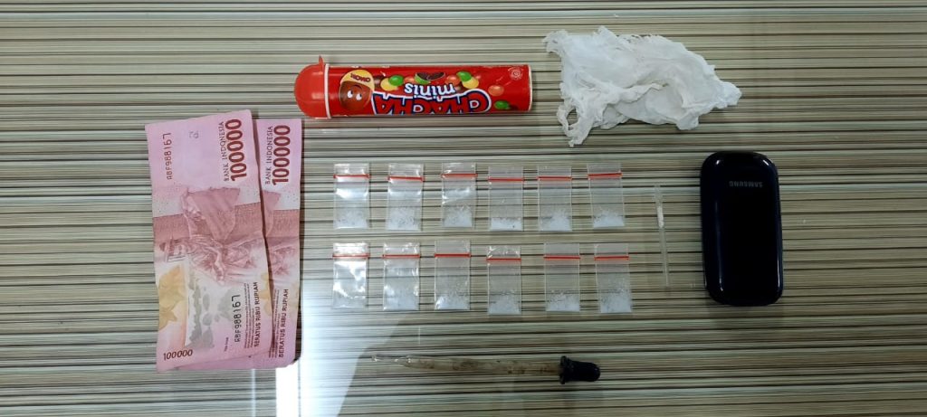 Ops Antik Mahakam 2020, Satresnarkoba Polres Kukar Amankan Pengedar Sabu kukar 3
