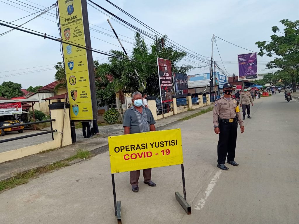 Gelar Ops Yustisi Protokol Kesehatan, Polsek Samarinda Seberang Cegah Penyebaran Covid-19 1 12 4