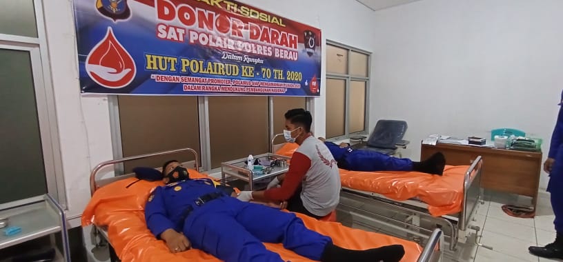 Bantu Penuhi Stok Darah di PMI, Satpolair Polres Berau Gelar Donor Darah Dalam Rangka Peringati HUT Polairud Ke-70 5 9