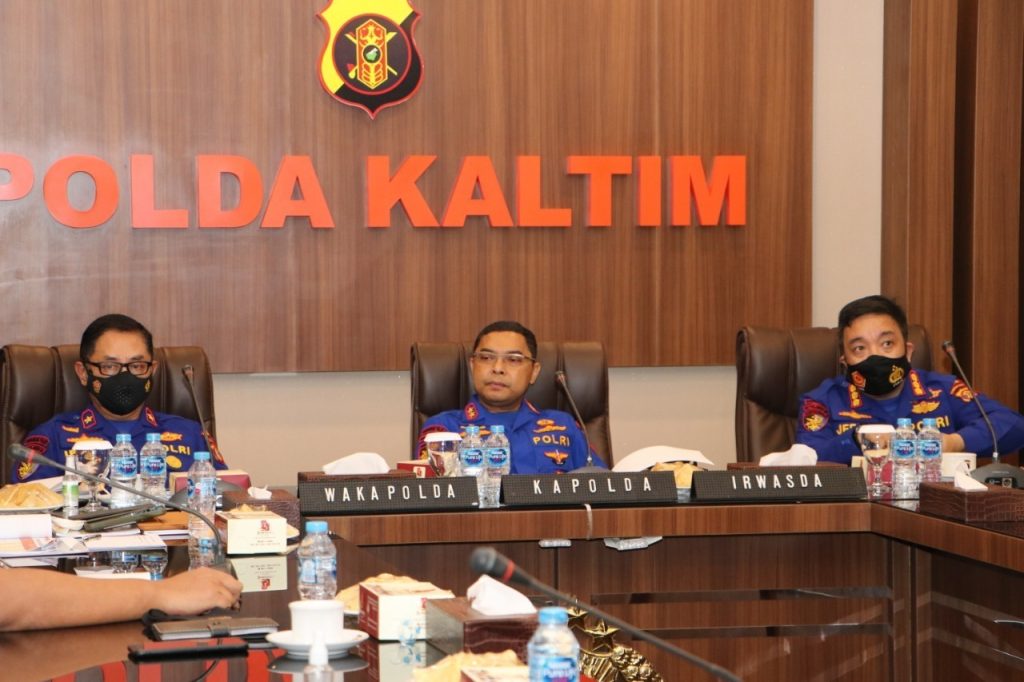 Bahas Kesiapan Pengamanan Pilkada 2020, Kapolda Kaltim Vicon dengan Polres Jajaran 19