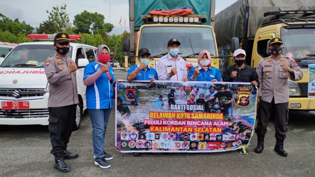Polresta Samarinda Lepas Keberangkatan Relawan Membawa Bansos Menuju Kalsel 12 7