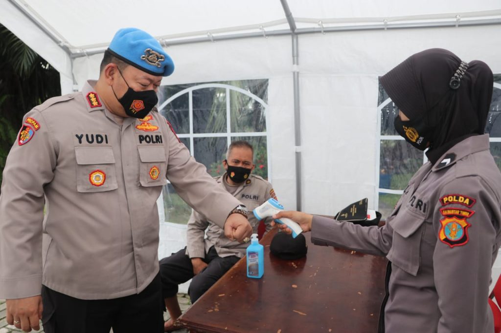 Deteksi Dini Penyebaran Covid-19, Polda Kaltim Siapkan Bilik Sterilisasi 3 11