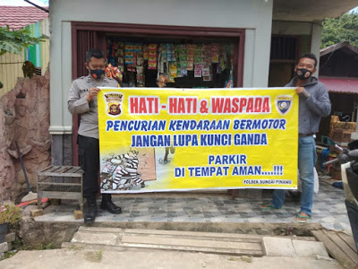 Jaga Stabilitas Kamtibmas, Polsek Sungai Pinang Ajak Warga Waspada Aksi Curanmor sa2