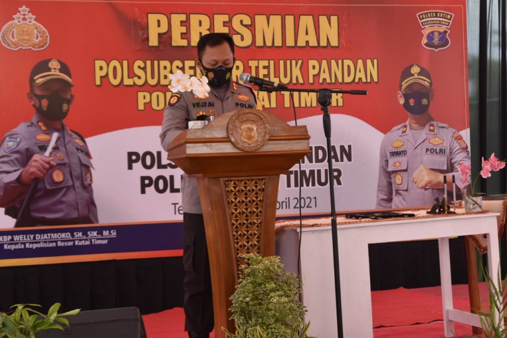 Kapolres Kutim Pimpin Peresmian Polsubsektor Teluk Pandan Menjadi Polsek Teluk Pandan 7 4