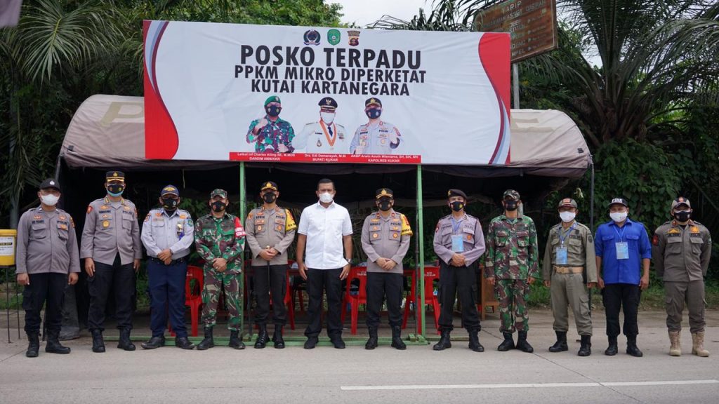 Tinjau Pelaksanaan PPKM Mikro, Tim Supervisi Pamatwil Polda Kaltim Laksanakan Kunjungan ke Kutai Kartanegara 5 6