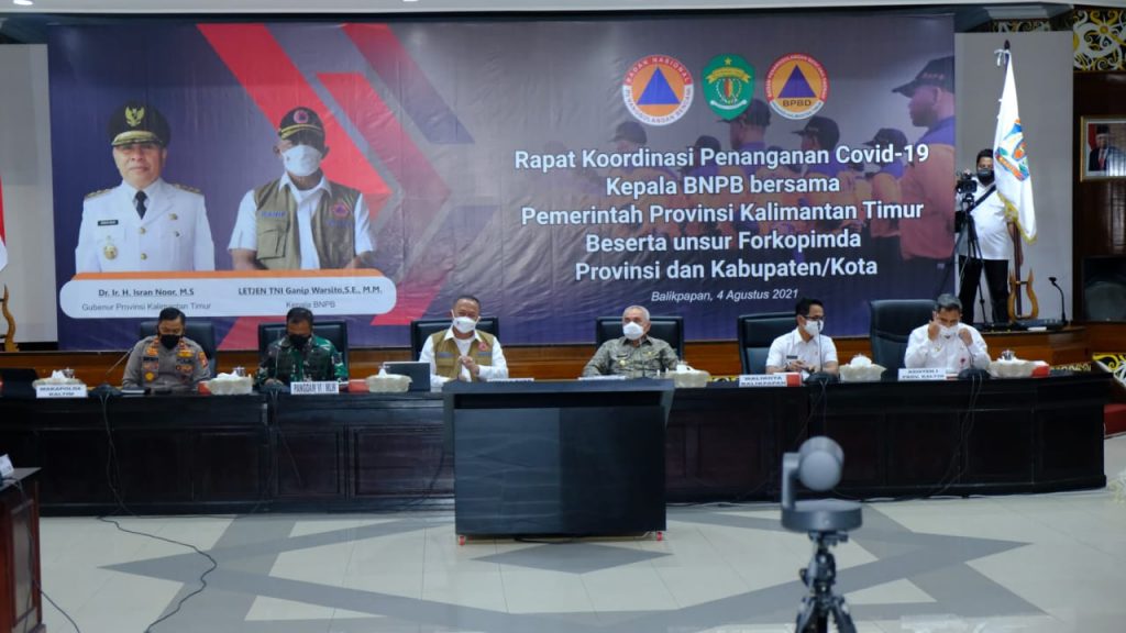 Wakapolda Hadiri Rakor Penanganan Covid-19 Bersama Kepala BNPB dan Forkopimda Kalimantan Timur 18
