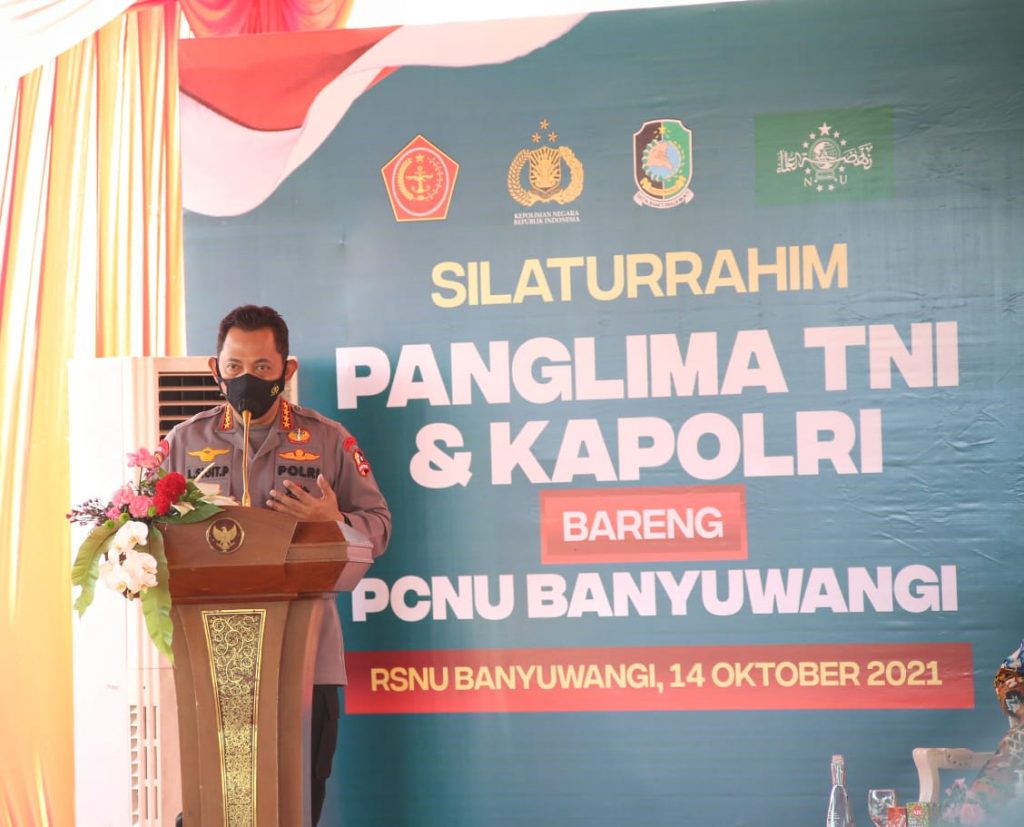 Silahturahmi dengan PCNU Banyuwangi, Kapolri Ajak Perkuat Penanganan Covid-19 WhatsApp Image 2021 10 14 at 20.32.08