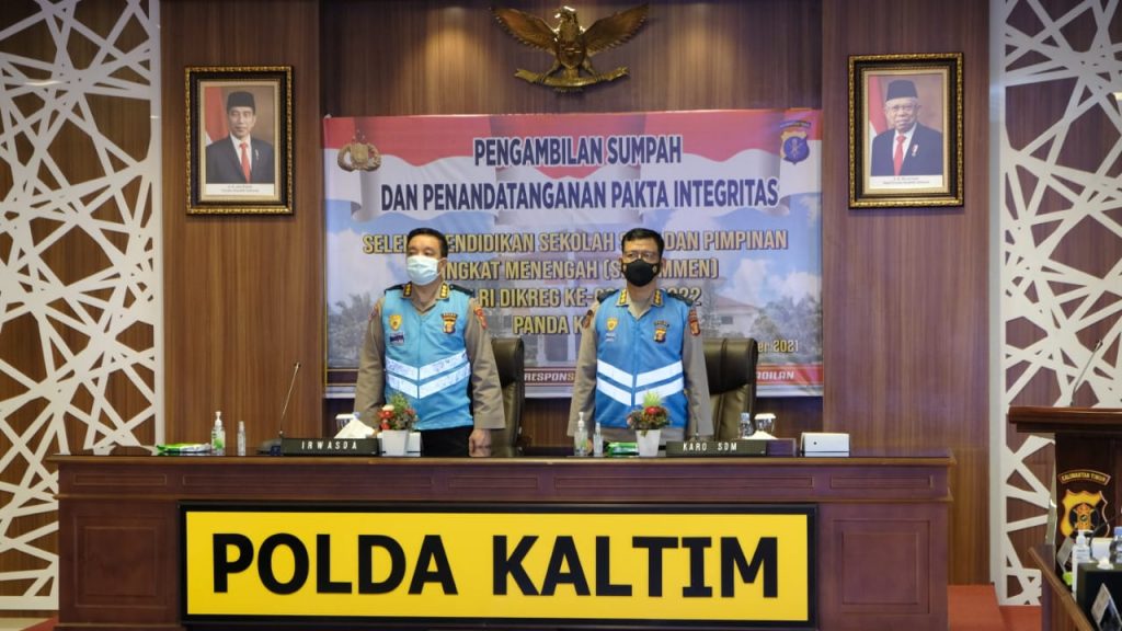 Irwasda Polda Kaltim Pimpin Penandatanganan Pakta Integritas Seleksi Sespimmen T.A 2022 10 2