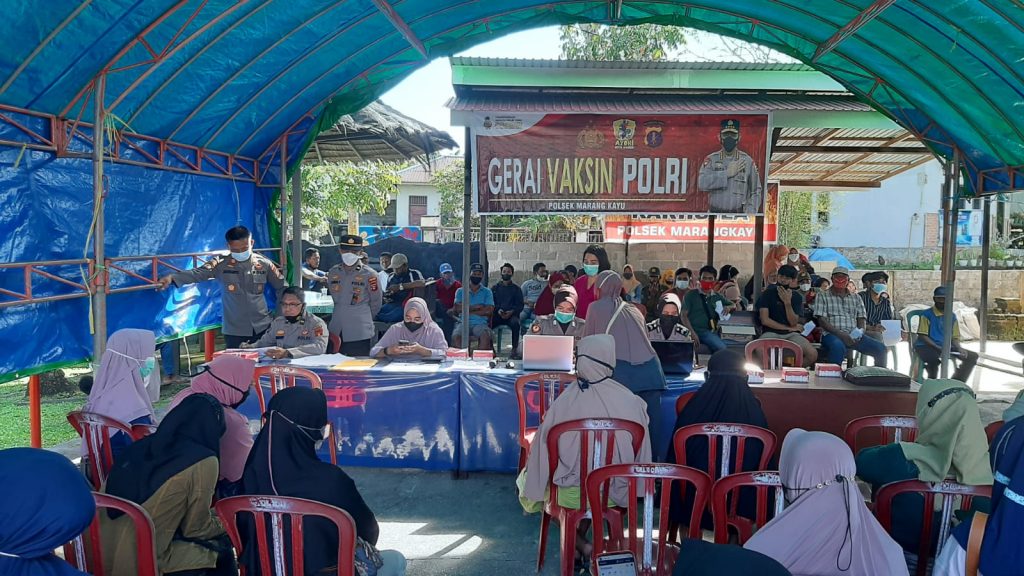Percepat Wujudkan Herd Immunity, Polres Bontang Gelar Vaksinasi 2 Lokasi di Marangkayu 3 5
