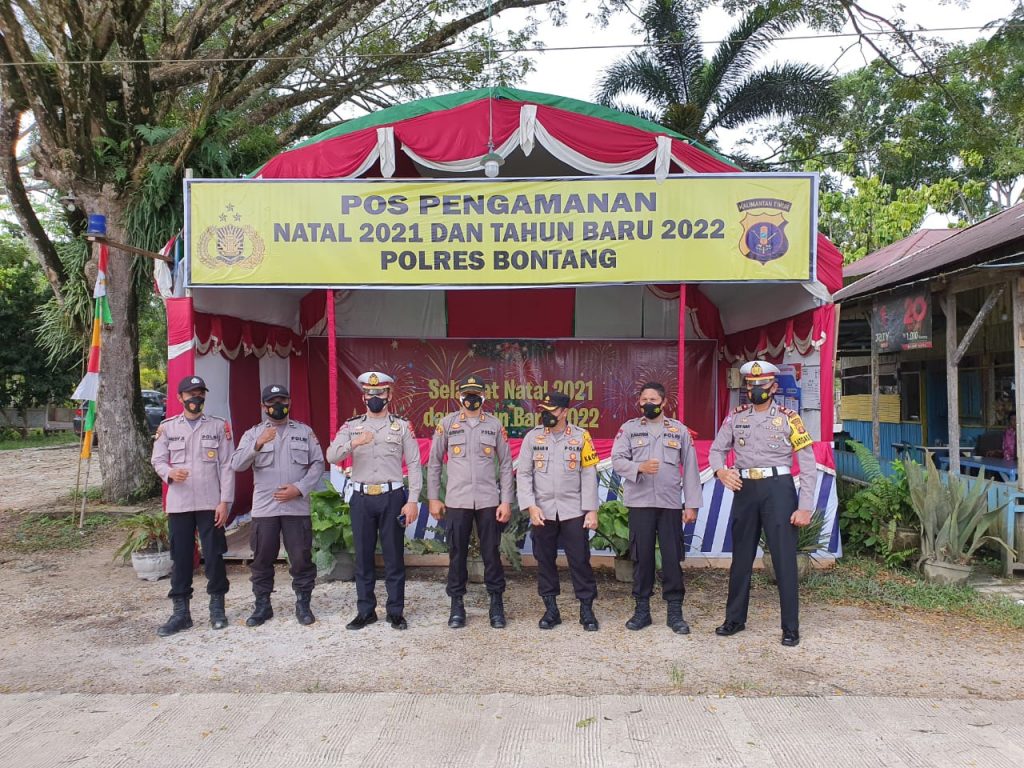 Kapolres Bontang Tinjau Kesiapan Pos Pengamanan Operasi Lilin Mahakam 2021 WhatsApp Image 2021 12 31 at 13.34.02