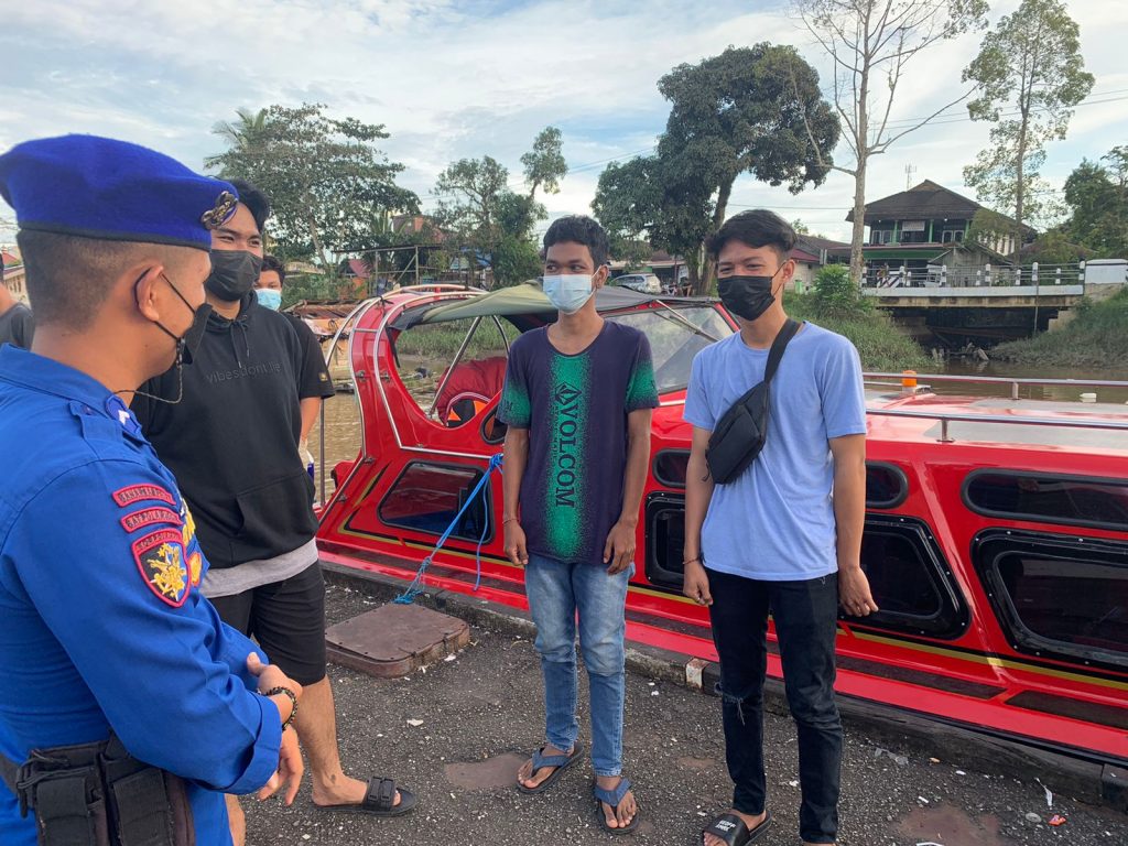 Satpolair Polres Kubar Tingkatkan Patroli Dan Sosialisasi Prokes Covid 19 WhatsApp Image 2022 02 14 at 12.21.45