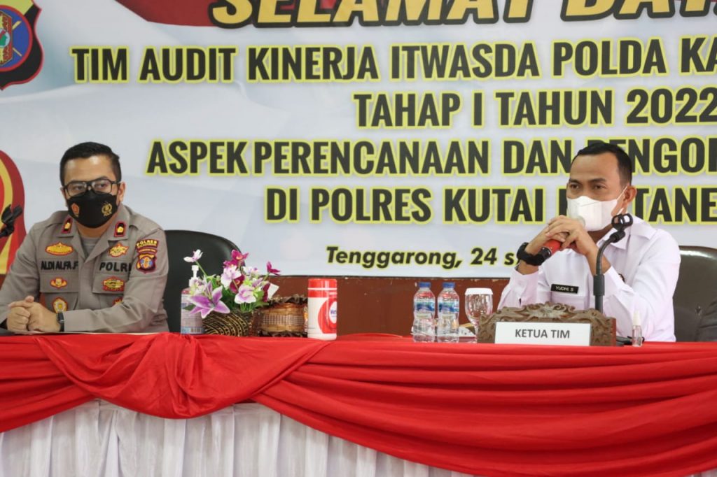Polres Kutai Kartanegara Terima Kunjungan Tim Audit Kinerja Itwasda Polda Kaltim WhatsApp Image 2022 02 26 at 06.53.55