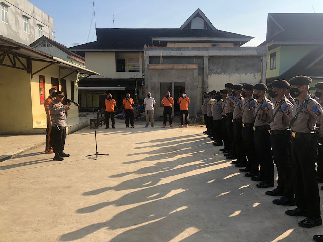 Beri Arahan dan Semangat Latja, Kapolsek Pimpin Apel 24 Siswa SPN Bumi Jonggon di Polsek Sungai Pinang IMG 20220604 WA0009