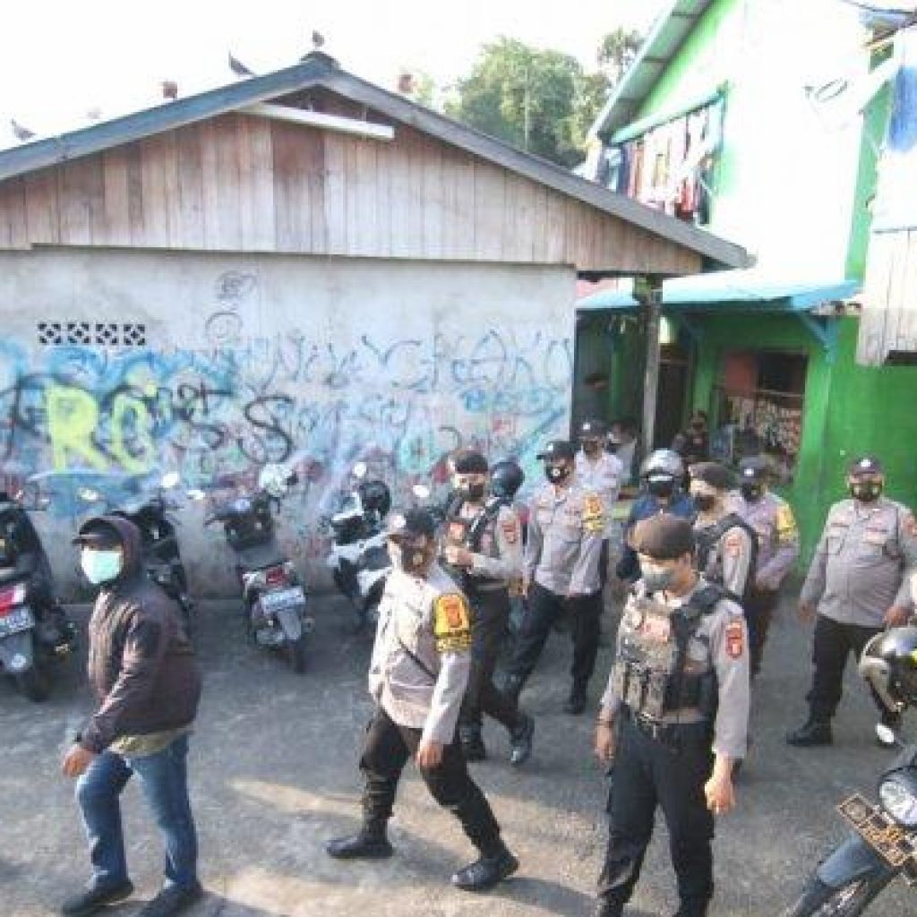 Kerahkan 100 Personel, Polresta Balikpapan Patroli Dialogis ke Gunung Bugis kawasan Gunung Bugis Balikpapan Barat