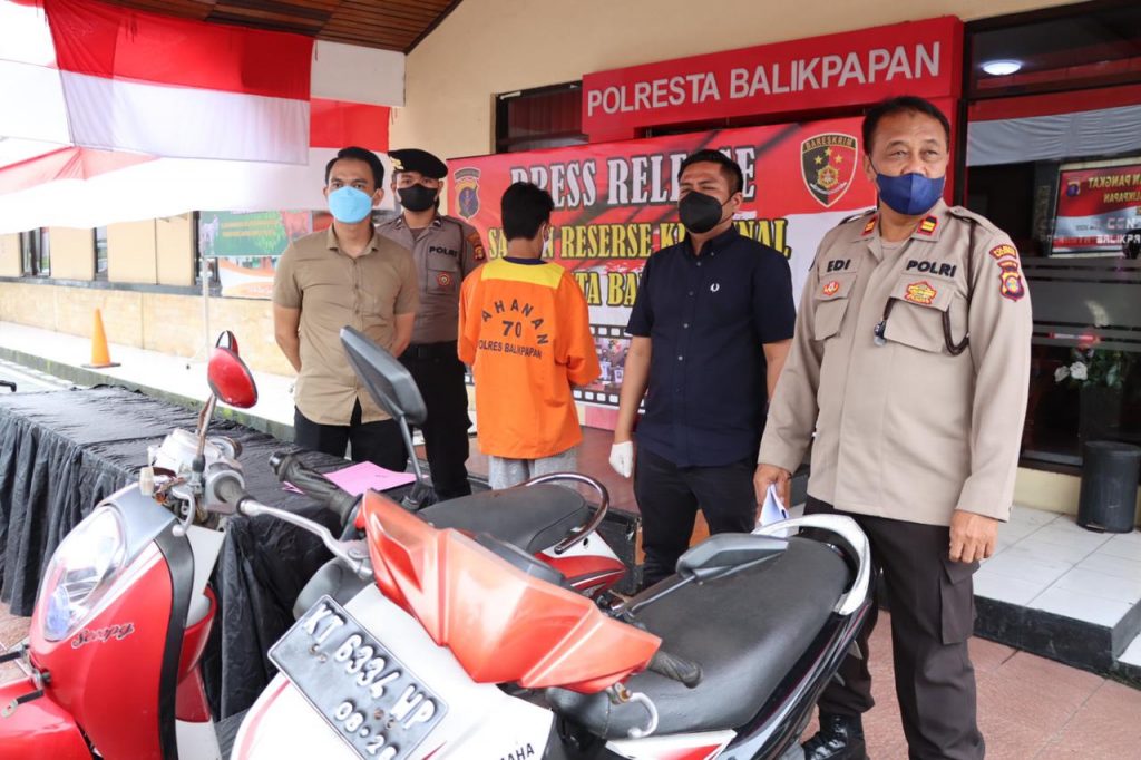 Polresta Balikpapan Gelar Press Release Pengungkapan Kasus Curanmor WhatsApp Image 2022 07 14 at 18.37.53