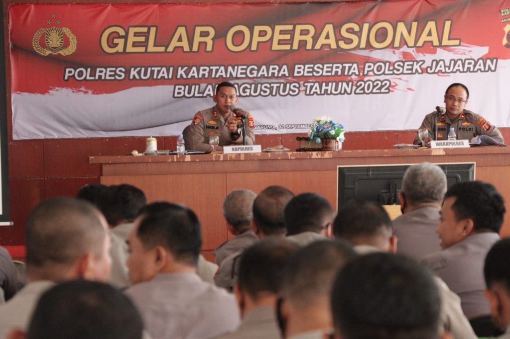 Kapolres Pimpin Langsung Pelaksanaan Gelar Operasional Polres Kukar dan Jajaran Polsek WhatsApp Image 2022 09 04 at 14.29.15