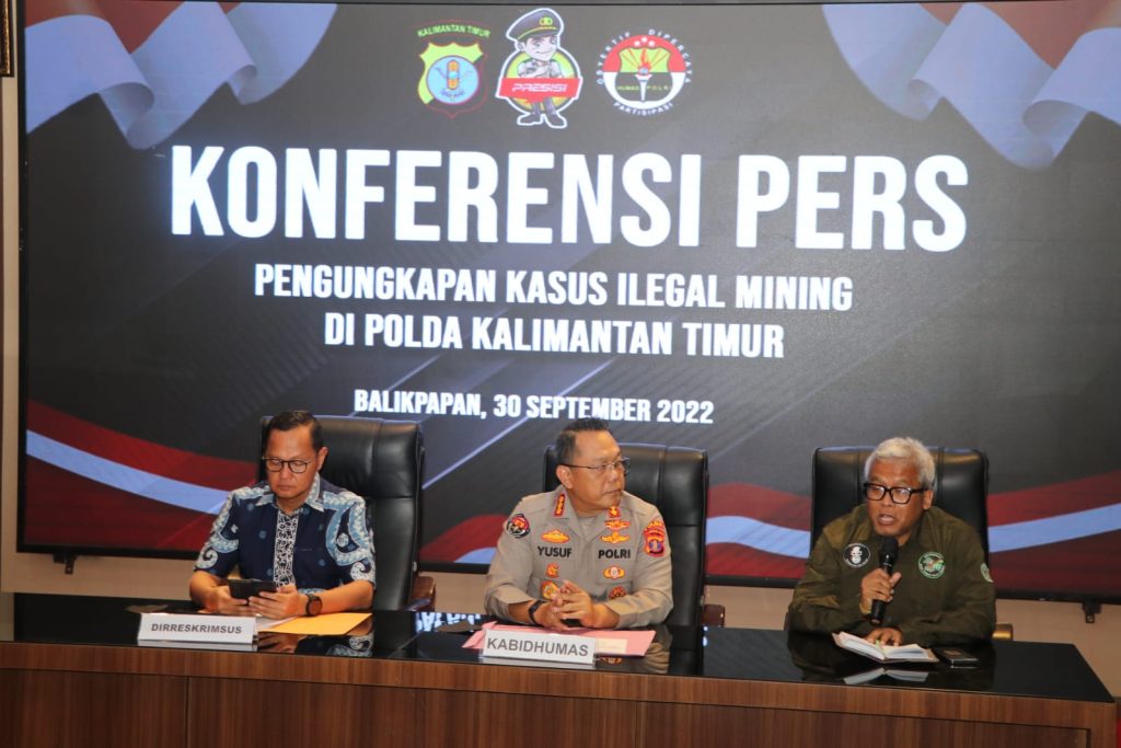 Ungkap Illegal Mining, Polda Kaltim Gelar Konferensi Pers WhatsApp Image 2022 09 30 at 15.21.22