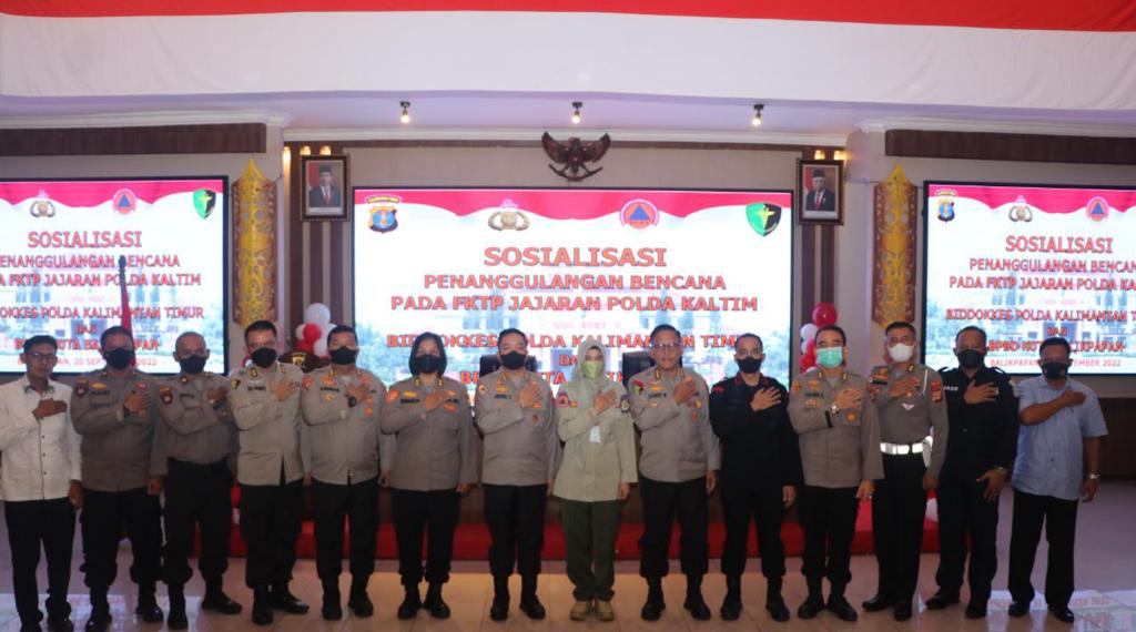 Bid Dokes bersama BPBD Kota Balikpapan, Gelar Sosialisasi Penaggulangan Bencana Pada FKTP Jajaran Polda Kaltim dokkes