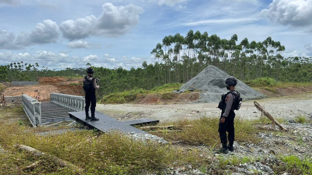 Cegah Gangguan Kamtibmas, Regu C Satgas Ops Nusantara Polda Kaltim Laksanakan Pengamanan di wilayah IKN ikn 10