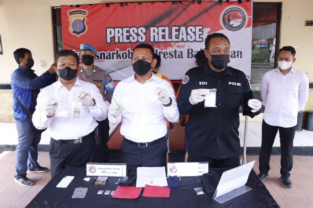 Ungkap Jaringan Narkoba, Polresta Balikpapan Amankan Ratusan Gram Sabu narkoba bpp