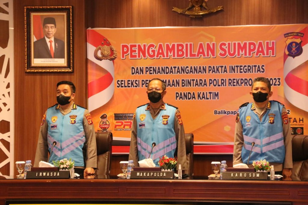 Pengambilan Sumpah dan Penandatanganan Pakta Integritas Bintara Proaktif Polri T.A 2023 pakta integrita ta 2023