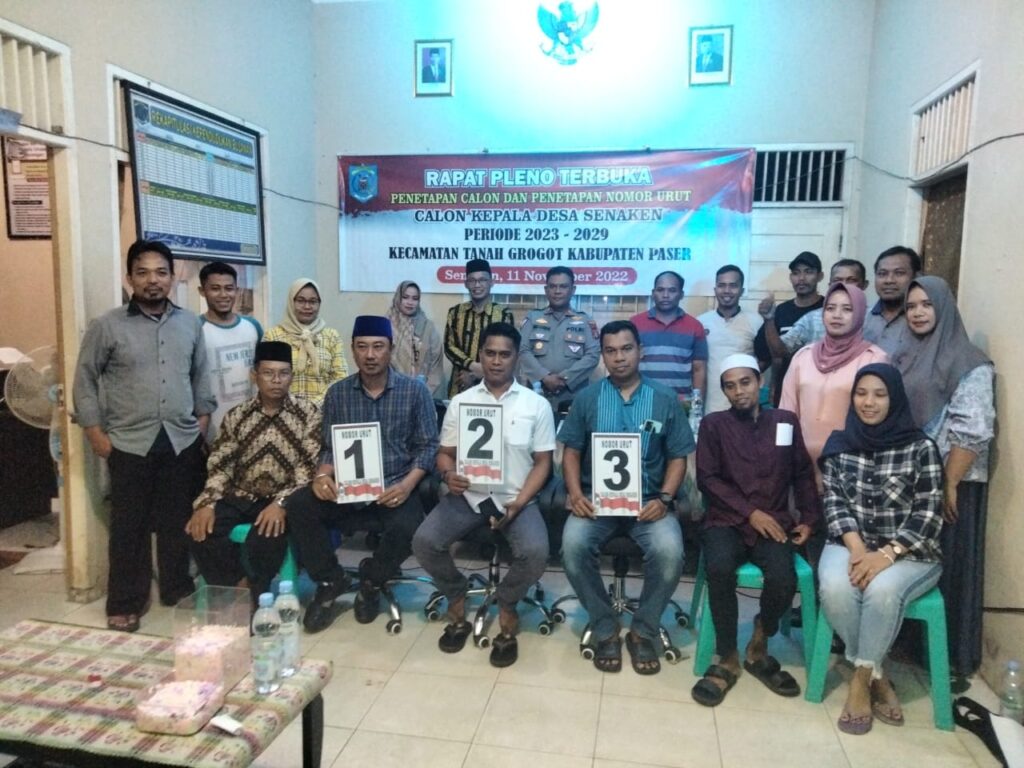Kapolsek Tanah Grogot Hadiri Rapat Pleno Penetapan dan Pengundian Nomor Urut Calon Kepala Desa Se Kec Tanah Grogot WhatsApp Image 2022 11 12 at 09.57.25