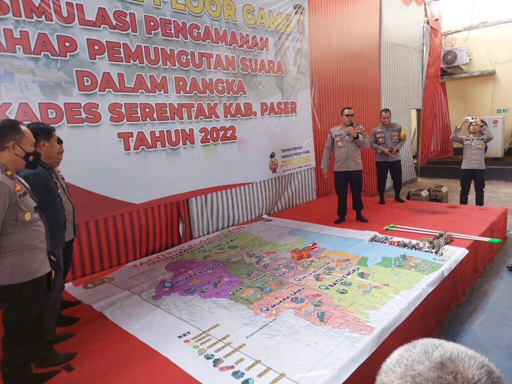 Polres Paser Gelar TFG Simulasi Pengamanan Tahap Pemungutan Suara Jelang Pilkades Serentak WhatsApp Image 2022 11 27 at 01.33.42