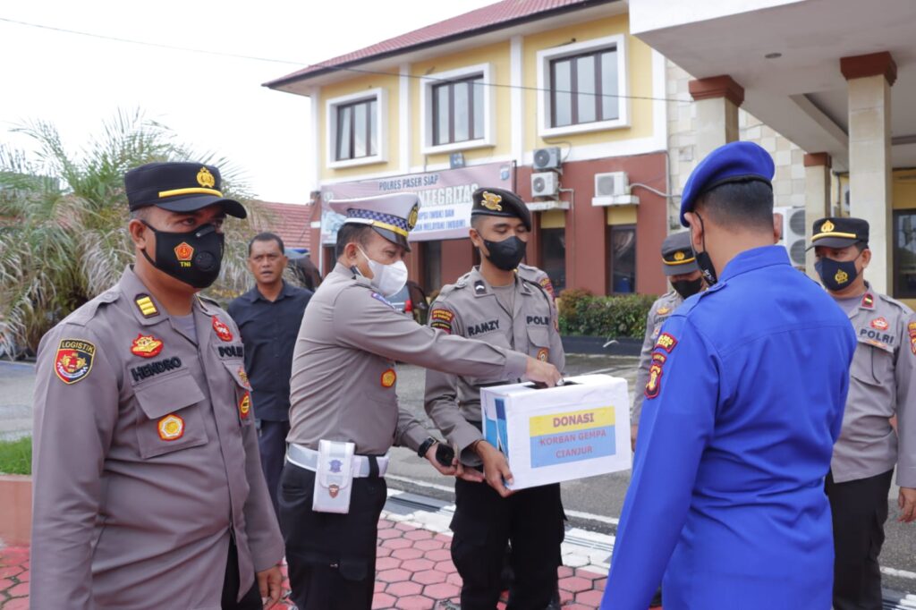 Peduli Korban Gempa Cianjur, Polres Paser Galang Donasi donasi