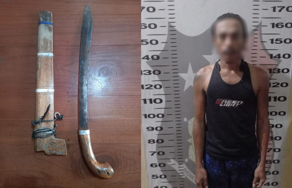 Ancam Dengan Senjata Tajam, Pria Paruh Baya Diamankan Polres Kukar AXAXAX