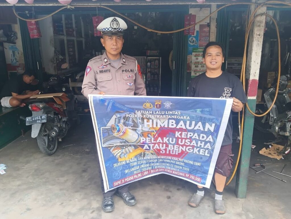 Satlantas Polres Kutai Kartanegara Himbau Pelaku Usaha Bengkel Tidak Jual Knalpot Brong WhatsApp Image 2024 01 16 at 15.48.21